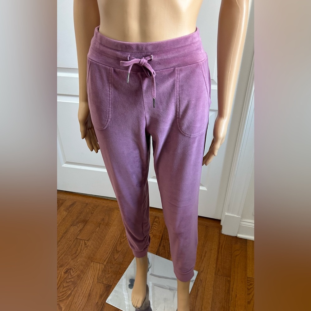 Pink Velour jogger pants